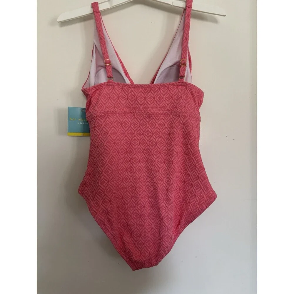 Women’s Bal Harbour Crossover One-Piece Swimsuit Size 12 Guava